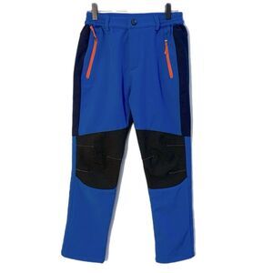 Boys Ski Pants 128/134 8/9 Year Old Blue Black Color Block.
